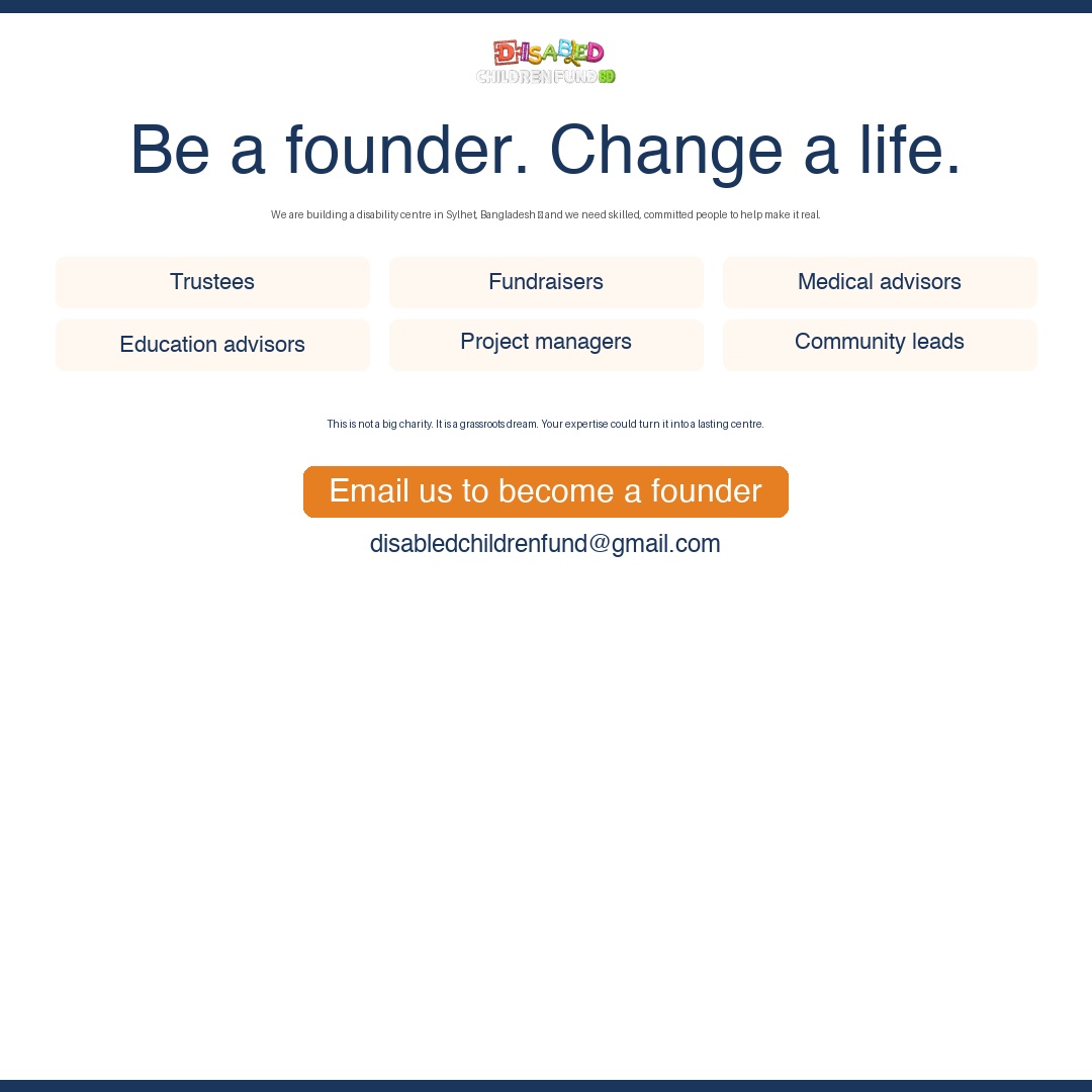 Founder volunteer poster